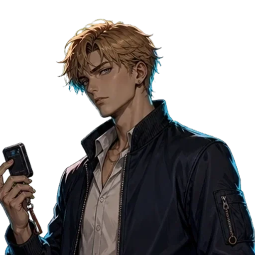 Munza, in a dark jacket