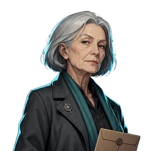 Sera, holding a document folder