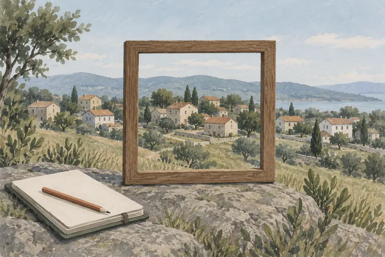 A viewing frame includes some homes while others remain outside its boundary